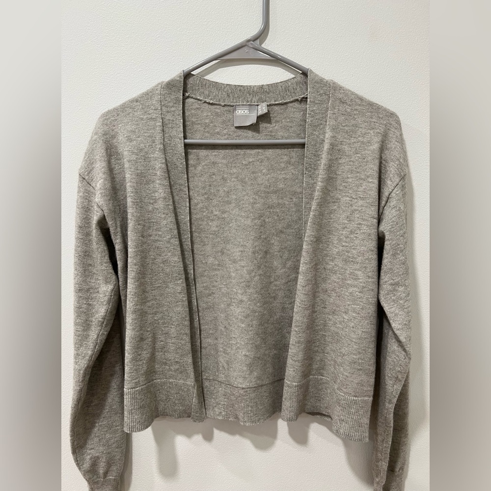 asos grey size 0 cardigan